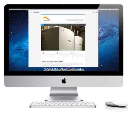 Buxton Heating Website Homepage On iMac Screen